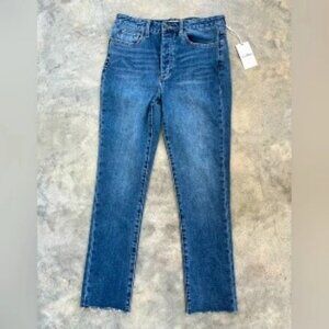 ✨2X HP✨NWT Sam Edelman Stiletto High Rise Straight Raw Edge Hem Jeans - Size 4